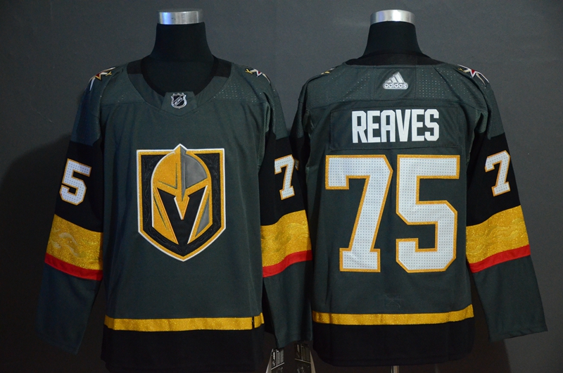 Men's Vegas Golden Knights #75 Ryan Reaves Grey Stitched NHL Jersey